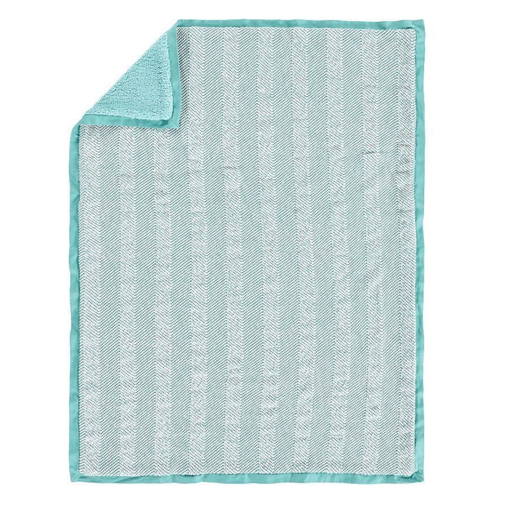 Pottery barn kids warm sherpa blanket in teal